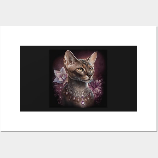 Abyssinian Cat Elegance Wall Art by Enchanted Reverie